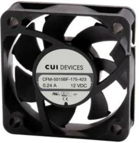 8012168935 CFM-5015BF-145-312, DC Fans dc axial fan, 50 mm square, 15 mm, 12 Vdc, ball, 4500 RPM, 11.67 CFM Hirschmann