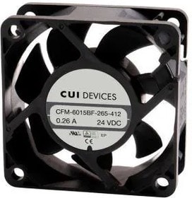8018619865 CFM-6025BF-235-274-22, DC Fans dc axial fan 60 mm square 25 mm 24 Vdc ball 3500 RPM 16.76 CFM TSPWM Hirschmann