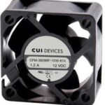 8018657651 CFM-3828BF-1180-556-22, DC Fans dc axial fan 38 mm square 28 mm 12 Vdc ball 18000 RPM 16.89 CFM TSPWM Hirschmann