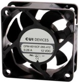 8018666343 CFM-6015CF-225-204-20, DC Fans dc axial fan, 60 mm square, 15 mm, 24 Vdc, omniCOOL, 2500 RPM, 11.01 CFM, TS Hirschmann