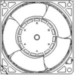 8033818457 GFC0848SS-00EQR, Fan Tubeaxial (Dual) 48VDC Square - 80mm L x 80mm H Ball 135.7 CFM (3.80m³/min) 4 Wire Leads per Fan Hirschmann