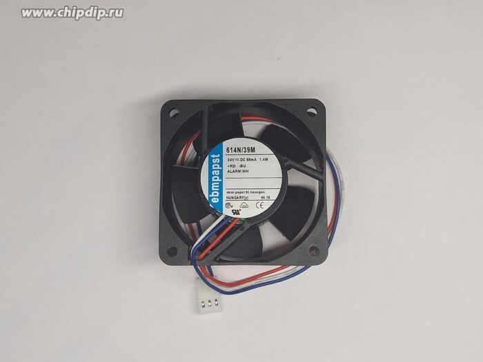 8014343334 Вентилятор Ebmpapst 614N/39M 24V DC 58mA 1.4W 60X25 3pin Hirschmann — изображение 2