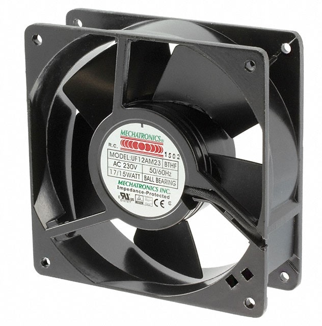 doc053315963 8006103459 UF12AM23-BTHR-F, Fan Tubeaxial 230VAC Square - 120mm L x 120mm H Ball 103.0 CFM (2.88m³/min) 2 Terminals Hirschmann — изображение 1