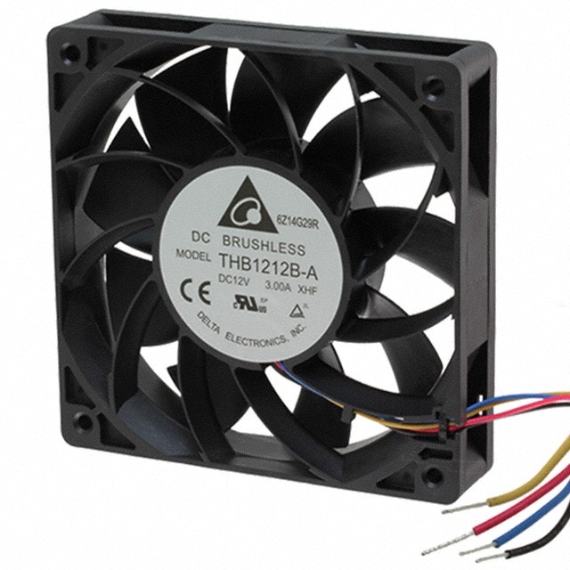 doc053426655 8008385402 THB1212B-AXHF, DC Fans Fan, 120x25mm, 12VDC, 184.2CFM, 19.2W, Ball, 4Leads, Lock Rotor Sensor, Tach/PWM Hirschmann — изображение 1