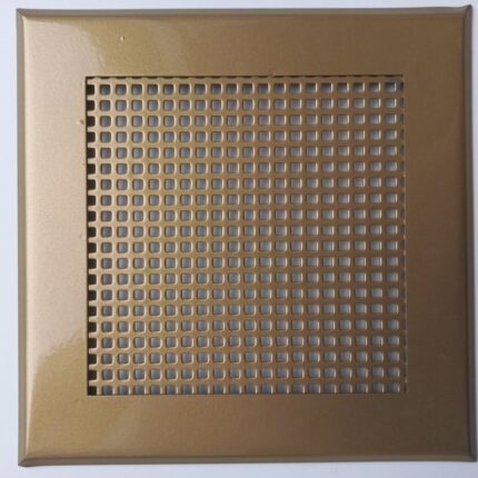 8018420348 Решетка вентиляционная 150х150 мм, металлическая на магнитах, квадрат, золото VRQ00152 Hirschmann