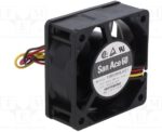 8007769545 109R0648J401, DC Fans Axial Fan, 60x60x25mm, 48VDC, 37.4CFM, 5.76W, 44dBA, Ball, 3 Leads, Tach Hirschmann — изображение 4
