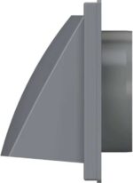 8020795942 Выход стенной вытяжной с обратным клапаном (175x175 с фланцем D100) 175К100ФВ, серый Hirschmann — изображение 3