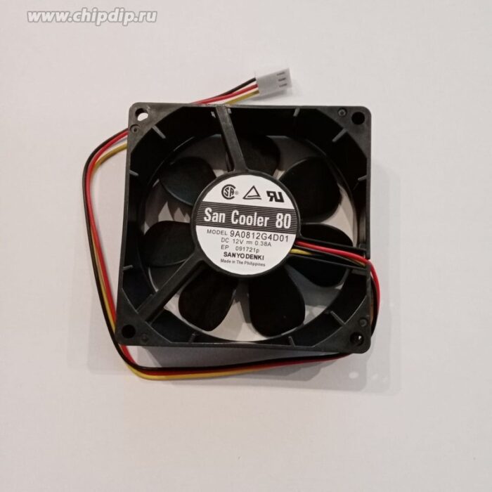 8005415294 9A0812G4D01, DC Fans DC Axial Fan, 80x80x25mm, 12VDC, Locked Rotor Sensor Hirschmann — изображение 3