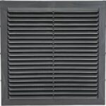 8022156866 Решетка вентиляционная вытяжная 190x190 материал- пластик. Серия В графит 1919В-графит Hirschmann