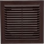 8010900226 Решетка вентиляционная вытяжная150x150 с рамкой материал АВS- пластик 1515ВРкор Hirschmann