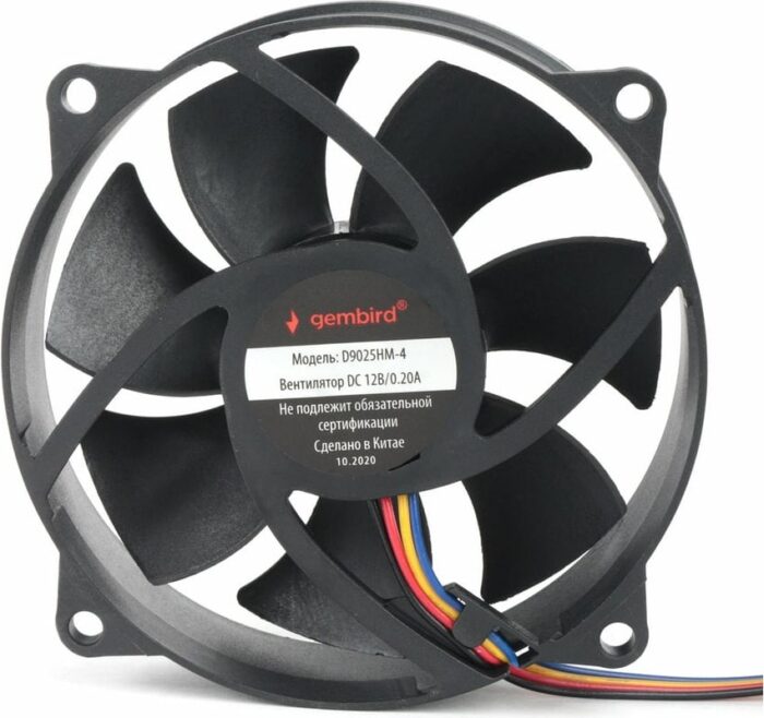8048463373 Вентилятор Gembird D9025HM-4, 90x90x25, гидродин.подшипник, 4pin, провод 30см Hirschmann — изображение 4