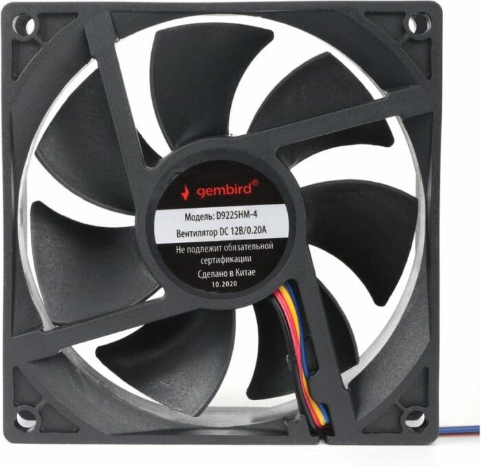 8048463375 Вентилятор Gembird D9225HM-4, 92x92x25, гидродин.подшипник, 4pin, провод 30см Hirschmann — изображение 4