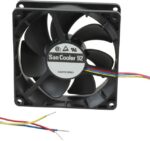 8026740976 9A0924L4D011, DC Fans Axial Fan, 92x92x25mm, 24VDC, 28.3CFM, 23dBA, Ribless, Ball, Wire, Lock Sensor Hirschmann — изображение 2