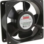 8006139138 UF12A23-STHR, Fan Tubeaxial 230VAC Square - 120mm L x 120mm H Sleeve 106.0 CFM (2.97m³/min) 2 Terminals Hirschmann