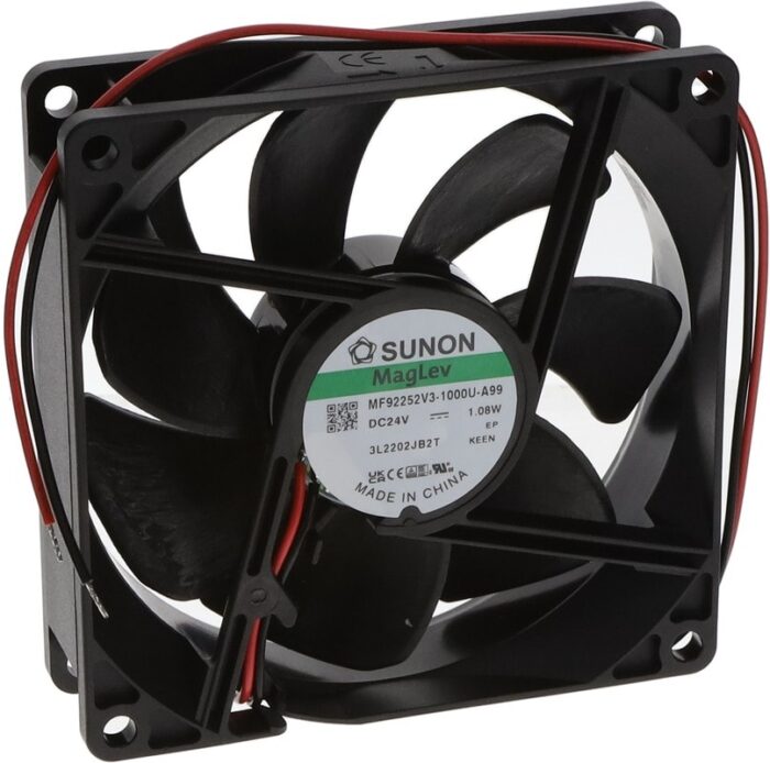8029005925 MF92252V3-1000U-A99, DC Fans Axial Fan, 92x92x25mm, 24VDC, 39.5CFM, 0.1"H2O, Vapo, Wire, Auto Restart Hirschmann — изображение 3