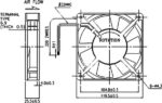 8155299983 JA1225H2B0N-T, вентилятор 220В клеммы 120х120х25мм подшипник качения Hirschmann — изображение 2