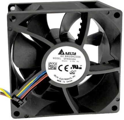 8044546529 Вентилятор Delta Electronics QFR0824SH -P0 24V 0.15A 80x25 2pin Hirschmann