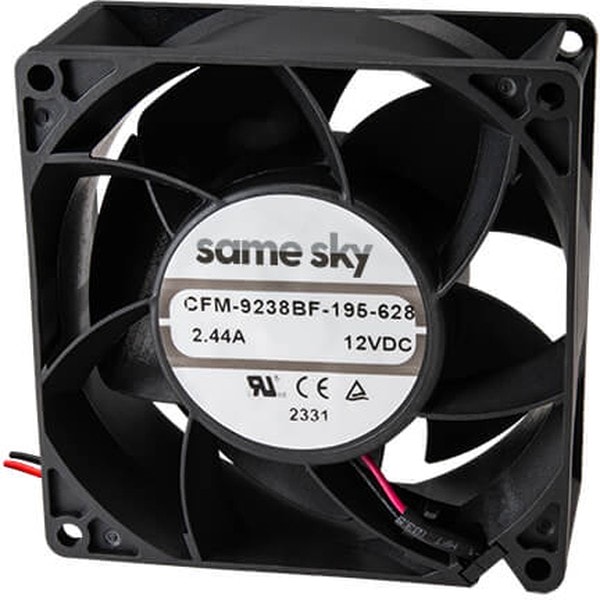 doc054050742 8033770769 CFM-9238BF-165-535-20, DC Fans dc axial fan, 92 mm square, 38 mm, 12 Vdc, ball, 6500 RPM, 88.33 CFM, TS Hirschmann — изображение 1