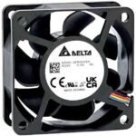 8033770966 QFR0624EHP0, DC Fans DC Axial Fan, 60x60x25mm, 24VDC, 27.5CFM, 2.4W, 39.5dBA, 6000RPM, Tach/PWM Hirschmann