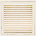 8018299007 Решетка вентиляционная вытяжная150x150 с рамкой материал АВS- пластик 1515ВРсл.кость Hirschmann