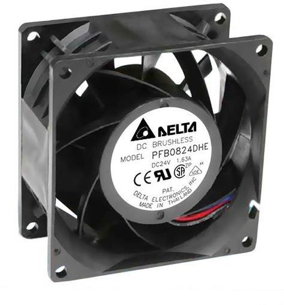 doc054081247 8005429078 PFB0824UHE, DC Fans DC Tubeaxial Fan, 80x38mm, 24VDC, Ball Bearing, Lead Wires, Locked Rotor Sensor Hirschmann — изображение 1