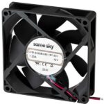 8029005145 CFM-9225BG68-150-502-22, DC Fans 92 mm square, 25 mm, 12 Vdc, ball, 5000 RPM, 88.1 CFM, TS/PWM, IP68 Hirschmann