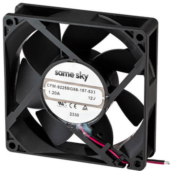 doc054081568 8029005145 CFM-9225BG68-150-502-22, DC Fans 92 mm square, 25 mm, 12 Vdc, ball, 5000 RPM, 88.1 CFM, TS/PWM, IP68 Hirschmann — изображение 1