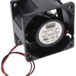 8005747552 MS6038H12B-FSR-2EM, Fan Tubeaxial 12VDC Square - 60mm L x 60mm H Ball 58.0 CFM (1.62m³/min) 2 Wire Leads Hirschmann