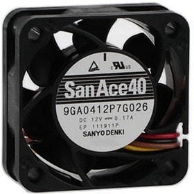 doc054267113 8008650283 9GA0412P7G026, Fan Tubeaxial 12VDC Square - 40mm L x 40mm H Ball 4 Position Rectangular Connector Hirschmann — изображение 1