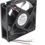 8033816943 09225VA-24Q-AT-00, Fan Tubeaxial 24VDC Square - 92mm L x 92mm H Ball 96.4 CFM (2.70m³/min) 3 Wire Leads Hirschmann