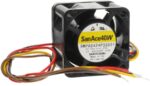 8026779809 9WPA0424P3G001, DC Fans DC Axial Fan, 40x40x28mm, 24VDC, 22.2CFM, Rib, Splash/Dust Proof, Tach/PWM, IP68 Hirschmann