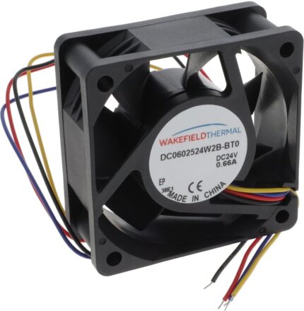 8033845558 DC0602524W2B-BT0, Fan Tubeaxial 24VDC Square - 60mm L x 60mm H Ball 55.2 CFM (1.55m³/min) 4 Wire Leads Hirschmann
