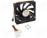 8025812390 AK-174BKT-B, Fan: DC; axial; 12VDC; 120x120x25mm; 38dBA; ball bearing; 2.99mmH2O Hirschmann