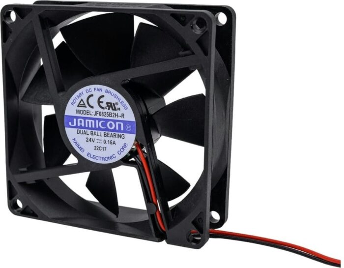 8037970746 JF0825B2H--R (JF0825B2H-001C066R) (3000RPM) 24V/0,13A (80x80x25) B(подшипник) CFM38,74/dBA31 вентилятор с разъемом 2 конт.MOLEX ... Hirschmann — изображение 4