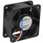 8002514546 612 N/2GHH, Вентилятор осевой, 60х60х25мм,12В, DC, 3.1Вт, скольжения, 6350об/мин, 3 провода Hirschmann