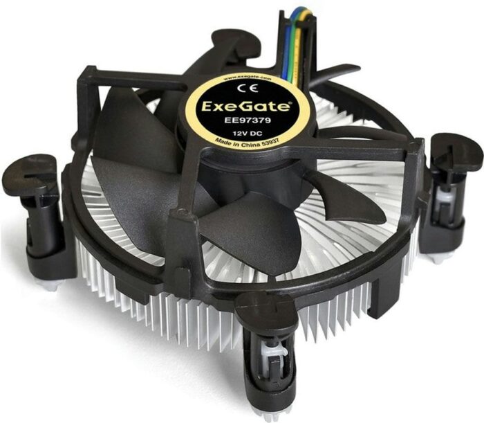 8009611569 EX283280RUS, Кулер ExeGate EE97379 (Al, LGA775/1150/1151/ 1155/1156/1200, TDP 65W, Fan 92mm, 2400RPM, Hydro bearing, 4pin, 23db, 175г, на за Hirschmann — изображение 7