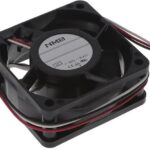 8033962469 06025SA-12Q-ET-D0, Fan Tubeaxial 12VDC Square - 60mm L x 60mm H Ball 26.8 CFM (0.750m³/min) 3 Wire Leads Hirschmann