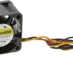 8025834408 9WPA0424H3001, DC Fans DC Axial Fan, 40x40x28mm, 24VDC, 18.3CFM, Rib, Splash/Dust Proof, Tach, IP68 Hirschmann