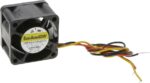 8025834408 9WPA0424H3001, DC Fans DC Axial Fan, 40x40x28mm, 24VDC, 18.3CFM, Rib, Splash/Dust Proof, Tach, IP68 Hirschmann