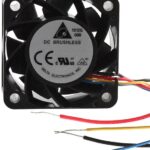 8005429102 THA0412AD, DC Fans Fan, 40x20mm, 12VDC, 20.56CFM, 5.16W, 0.43A, 52dBA, Ball, 4-Leads, Tach/PWM Hirschmann