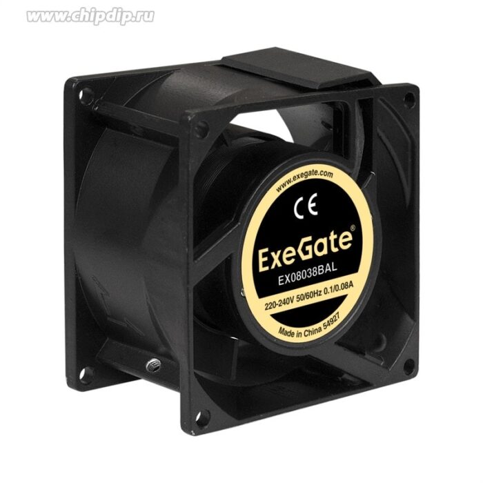 9000944874 EX08038BAL, Вентилятор 220В 80x80x38 мм, двойной шарикоподш, провод 30см, 2500RPM, 37dBA Hirschmann — изображение 2