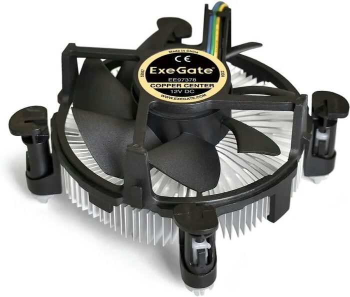 8009611567 EX283278RUS, Кулер ExeGate EE97378 (Al+Cu, LGA775/1150/1151/ 1155/1156/1200, TDP 95W, Fan 92mm, 2400RPM, Hydro bearing, 4pin, 23db, 185г, на Hirschmann — изображение 7