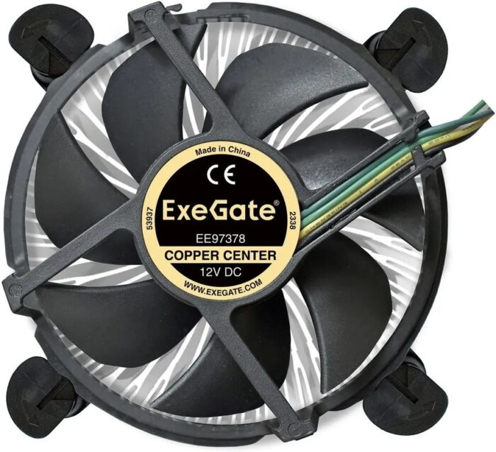 8009611567 EX283278RUS, Кулер ExeGate EE97378 (Al+Cu, LGA775/1150/1151/ 1155/1156/1200, TDP 95W, Fan 92mm, 2400RPM, Hydro bearing, 4pin, 23db, 185г, на Hirschmann — изображение 8