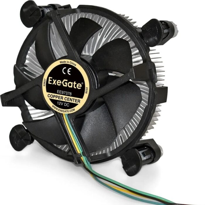 8009611567 EX283278RUS, Кулер ExeGate EE97378 (Al+Cu, LGA775/1150/1151/ 1155/1156/1200, TDP 95W, Fan 92mm, 2400RPM, Hydro bearing, 4pin, 23db, 185г, на Hirschmann — изображение 9