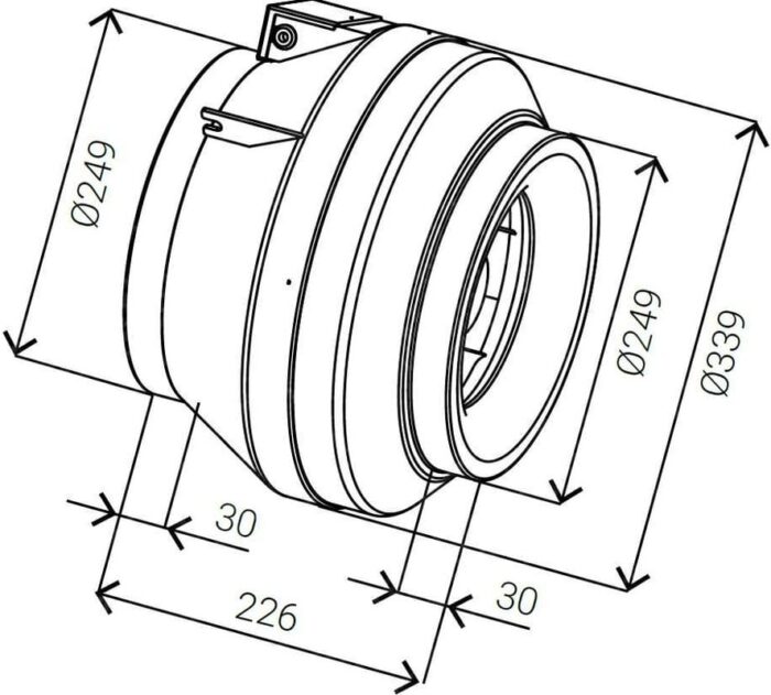 8020118130 Вентилятор круглый канальный IDA-250 IMP.FBP.E25.2E.250 Hirschmann — изображение 8