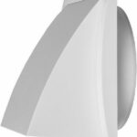 8020787127 Выход стенной вытяжной с обратным клапаном (175x175 с фланцем D120) 175К120ФВ, белый Hirschmann