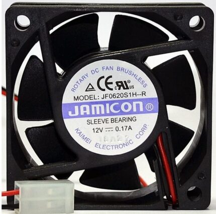 8018475375 вентилятор JF0620S1H 60х60х20 12В с разъемом 2 конт.MOLEX 5239-2(PHU-2) С00034850 Hirschmann