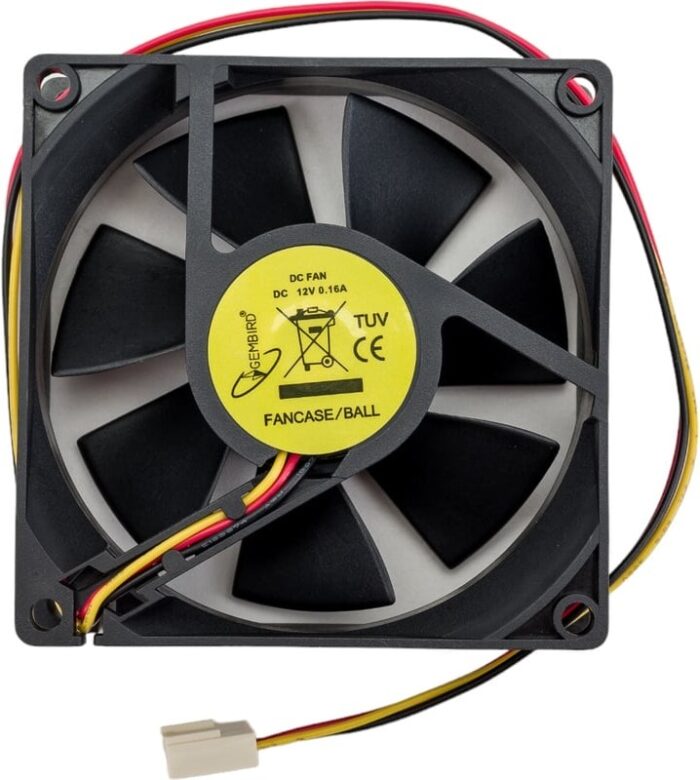 8048463713 Вентилятор Gembird FANCASE/BALL-3100, 80x80x25, двойной шарикоподшипник, 3pin, провод 30см, 3100 об/мин Hirschmann — изображение 3