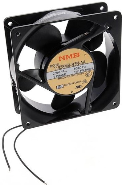 doc055335023 8034014611 11938MB-B3N-AA-00, Fan Tubeaxial 230VAC Square - 119mm L x 119mm H Ball 102.0 CFM (2.86m³/min) 2 Terminals Hirschmann — изображение 1