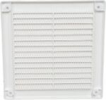 8017358224 Решетка вентиляционная вытяжная 150x150 с сеткой АВS- пластик белая Серия TRU 1515TRU Hirschmann — изображение 5